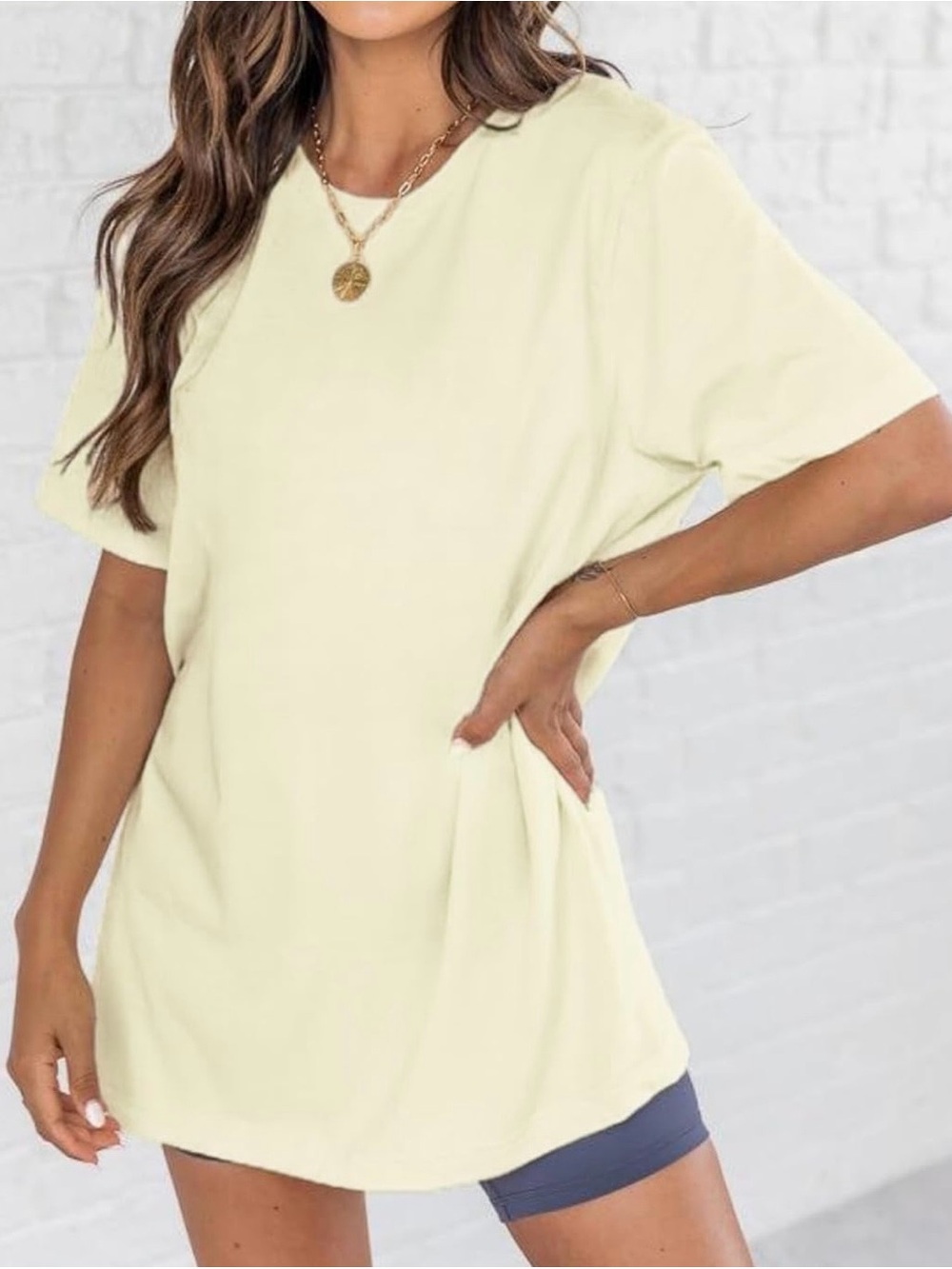 Oversized Boyfriend Loose-fit Short Sleeve Crew Neck T-Shirt Women’s Large